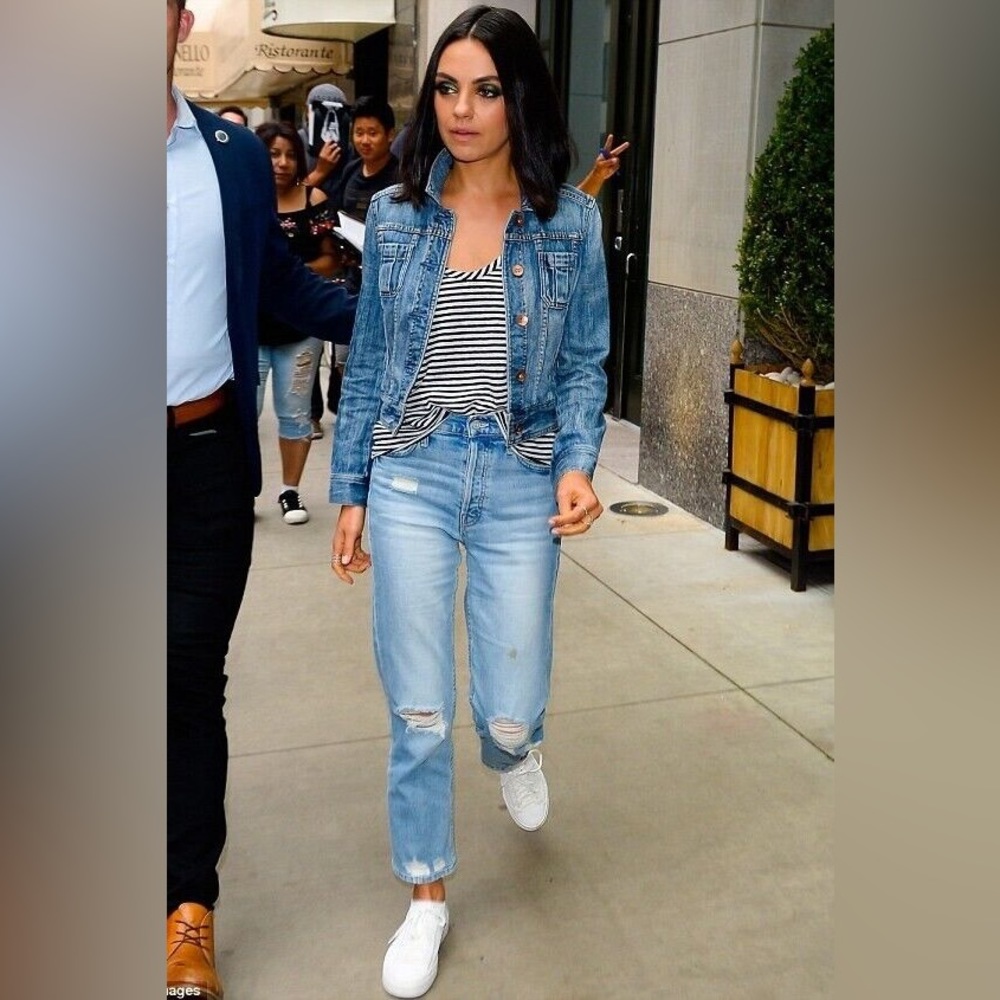 MOTHER the tomcat light wash ripped jeans - worn once